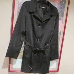 Weatherproof Black Belted Trench Coat Jacket